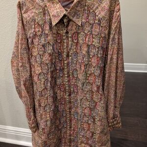 Robert Graham Multicolor Embroidered Paisley Shirt
